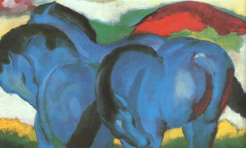 Franz Marc The Little Blue Horses oil painting image